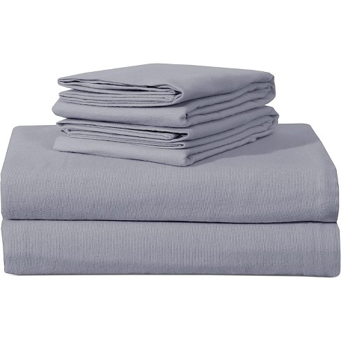 Sleepworld 100% Cotton Flannel Sheet And Pillowcase Set Cozy And Warm Bedding  Sheet Set (king) : Target