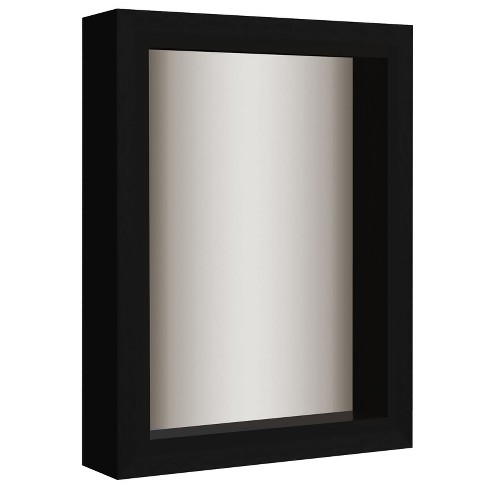 Americanflat Shadow Box Frame In Black With Soft Linen Back Mdf And Shatter Resistant Glass For Wall And - 5" X 7" : Target