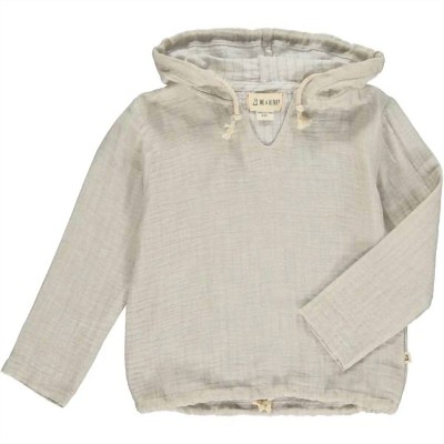 Gender Neutral Boy's St Ives Gauze Hooded Top - ME & HENRY