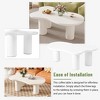 44" x 25.9" Easy Assembly Cloud Coffee Table with 1.5" Thick Tabletop, Cream Style Irregular End Table with 3 Sturdy Legs, for Living Room - 3 of 4