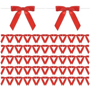 Unique Bargains Polyester Multipurpose Use Durable Flexible Gift Wrap Bows 50 Pcs - 1 of 4