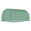 Outsunny Walk-in Tunnel Greenhouse with 2 Zippered Mesh Doors Upgraded Hot House, Green, 13' x 10' x 6.5' - 4 of 4