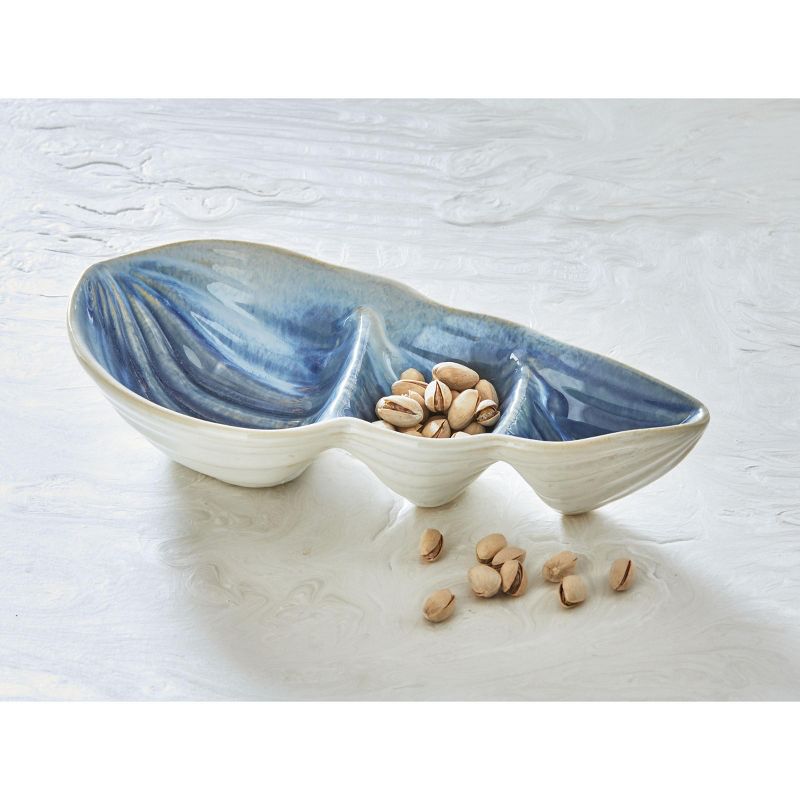 tagltd Conch Shell Divided Dish Dinnerware Serving Plate, 2 of 4