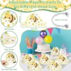 Hachikiko Yellow Daisy Party Decorations, 192pcs Summer Supplies With Plates,Napkins,Cups,Sleeves,Bee Hats,Banner,Forks for Girls Birthday Baby Shower - 4 of 4