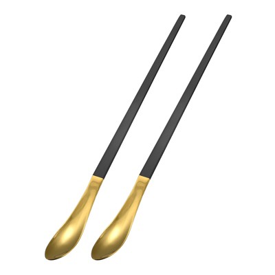 Unique Bargains Stainless Steel Reusable Long Handle Cocktail Coffee Stirring Spoon 2 Pcs