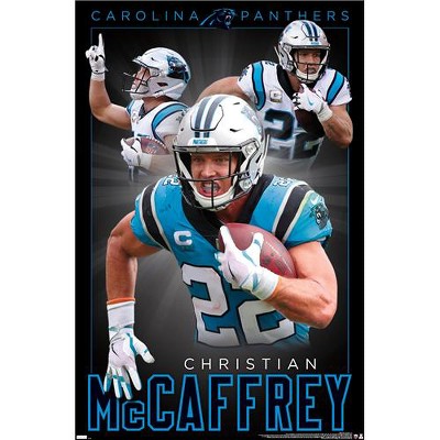 Trends International Nfl Carolina Panthers - Christian Mccaffrey 21 Framed  Wall Poster Prints : Target