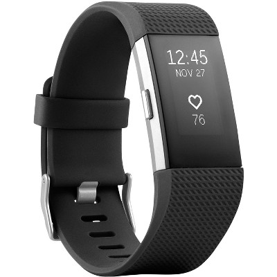 Fitbit Charge 2 Activity Tracker + Heart Rate - LG - Black/Silver (FB407SBKL) - Manufacturer Refurbished