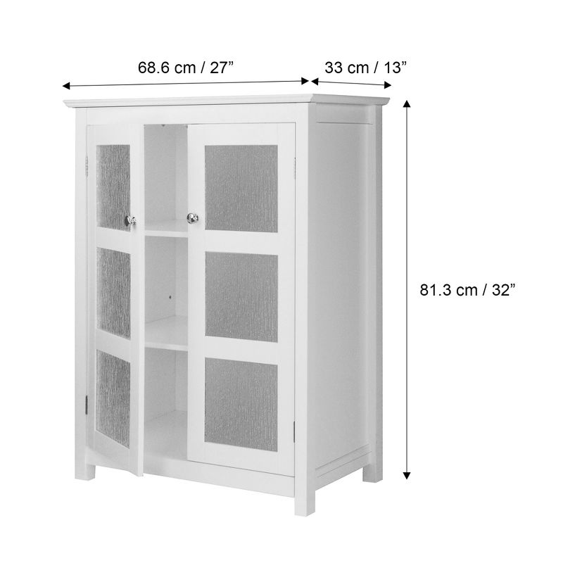 Teamson Home Conner 27" x 32" 2-Door Floor Storage Cabinet, White, 4 of 9