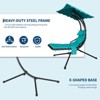 Hanging Chaise Lounge Swing Chair with Umbrella for Indoor & Outdoor Use - 4 of 4