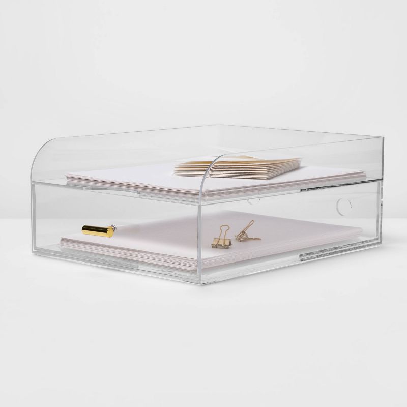 Acrylic Large Paper Tray with Drawer - Threshold&#8482;, 3 of 7