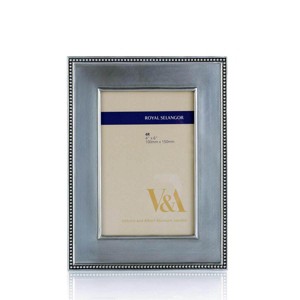 Royal Selangor Hand Finished The Inspired Collection Pewter Bead Phot Frame (4R) Gift - 1 of 4