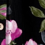 black painted floral