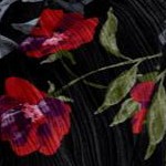 black painted floral