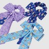Girls' Bluey 3pk Hair Bow Twister Set - Blue/Purple - 3 of 3