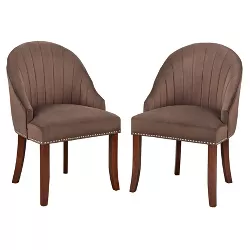 Set of 2 Chesapeake Velvet Dining Chairs - Lifestorey