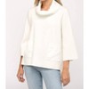 Women's Contrast Satin Cowl Neck Sweater - Fate - 2 of 3