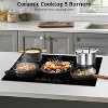 30" Built-in Electric Cooktop 8800W Ceramic Glass Radiant Stovetop 5 Burners - 4 of 4