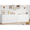12 Drawer Dressers, Chests of Drawers, 61'' Wood Storage Drawer Dresser with Power Outlet - 3 of 4