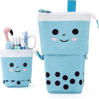 Fmeida Cute Pencil Case  Office Organizer Multifunctional pencil case Blue