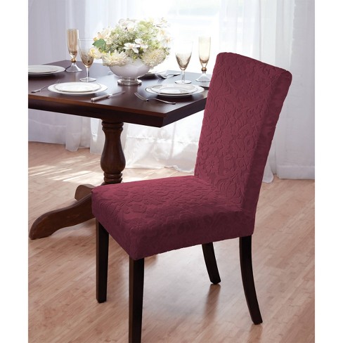 Velvet Damask Dining Room Chair Cover, Kitchen Chair Covers Target