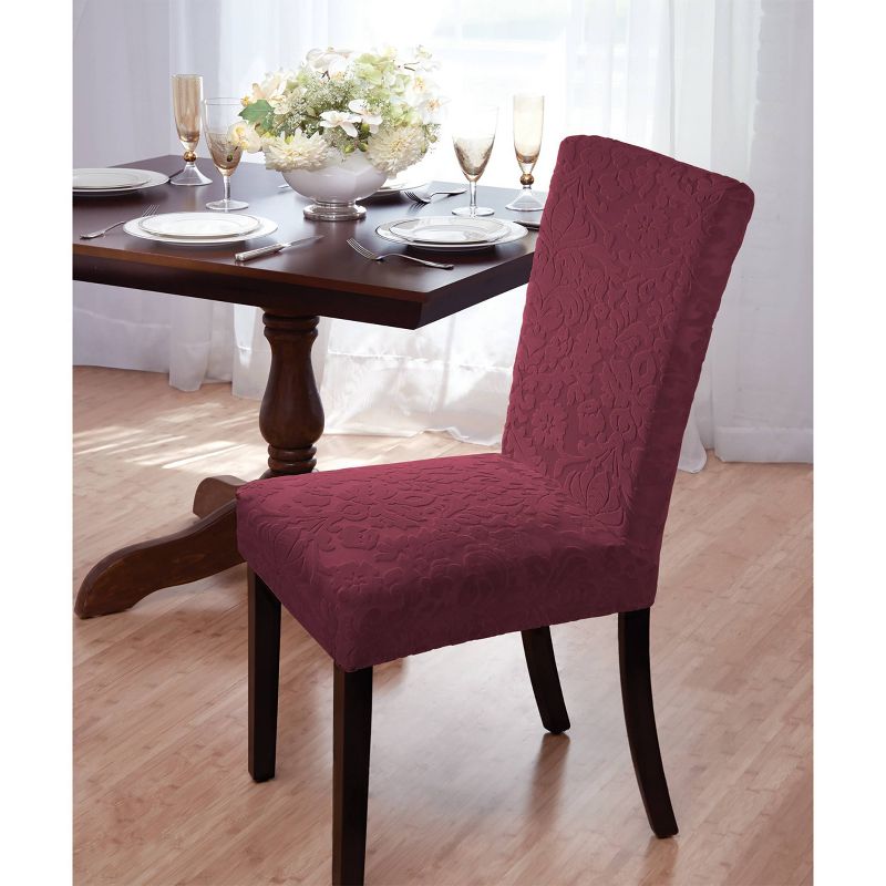 Velvet Damask Dining Room Chair Cover - Madison, 1 of 2
