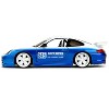 Porsche 911 GT3 RS (996) #845 White and Blue Metallic "Toyo Tires" "Hyper-Spec" Series 1/24 Diecast Model Car by Jada - 3 of 4