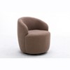 Sapphtopaz 360°Swivel Accent Chair with Upholstered Comfy Chair with Metal Ring, Armchair Barrel Chair for Bedroom, Living Room, Office - 2 of 4