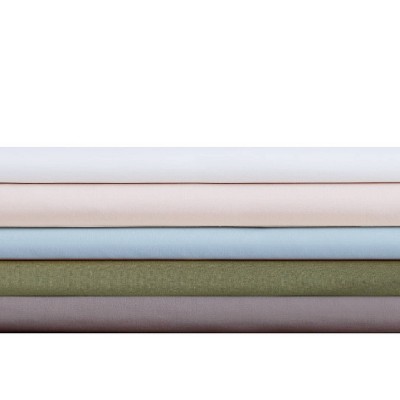 White Cotton Percale Full/Queen Duvet Cover Set