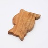 SEVOBAL Serving Platters Cat Shape Wood Cheese and Bread Board with Asymmetrical Modern Design for Cakes, Appetizers, Brown, 7.25"*10.75"*1" - 4 of 4
