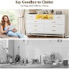 8 Drawer Dresser for Bedroom, 55" Tv Stand Dressers with Led Light and Power Outlet, Large Wood Dresser with Deep Drawers, Chests Of Drawers - 4 of 4