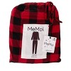 Memoi Women's Buffalo Plaid Two-Piece PJ Set In a Bag Black-Red M - 4 of 4