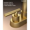 YAWWALK Centerset Bathroom Faucet with High Arc and 360° Swivel Spout, Double Handle - 3 of 4
