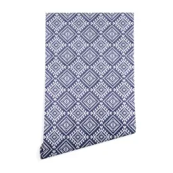 Holli Zollinger Shakami Wallpaper Blue - Deny Designs