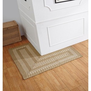 Newport Braid Collection 100% Polypropylene Stripe Pattern Reversible Indoor Utility Rug - Better Trends - 1 of 3