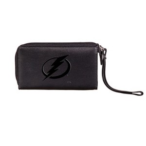 Evergreen NHL Tampa Bay Lightning Black Leather Women's Wristlet Wallet Officially Licensed with Gift Box - 1 of 1