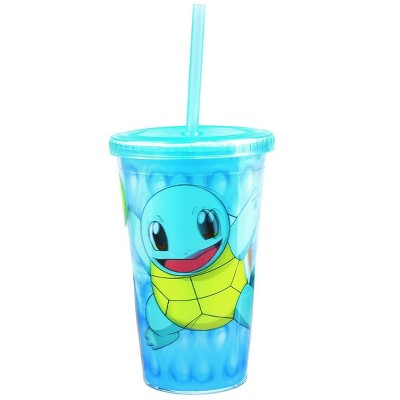 Just Funky Pokemon Squirtle 16oz Plastic Carnival Cup Tumbler With Lid And  Reusable Straw : Target