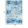 Washable Rugs Non Slip - Abstract Area Rug for Living Room, Kids Room (Navy) - 2 of 4
