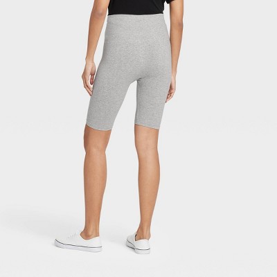 target white biker shorts