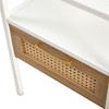 NicBex 1PC/2PCS Modern Nightstand with/without Charging Station,Side Table with Woven Rattan Drawer,End table with Metal Legs for Bedroom,Living Room - 4 of 4