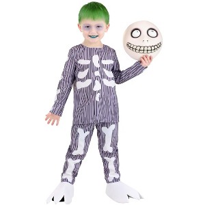 HalloweenCostumes.com Toddler Barrel Costume | Child Nightmare Before Christmas Oogie Boogie's Skeleton Trick or Treater Halloween Outfit - 1 of 4
