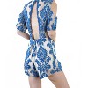 Women's Floral Embroidered Cold Shoulder Romper - umgee - 3 of 4