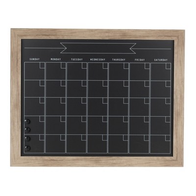 Magnetic Wall Chalkboard Monthly Calendar, Rustic Wood Frame Large Chalkboard  Calendar, 24 x 30, Wall Mount, with Chalk Markers & Magnets, by Better  Office Products 