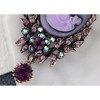 Anna-Kaci Women's Gothic Victorian Maiden Black Cameo Pendant Drop Rhinestone Crystal Charm Brooch Pin - 3 of 4
