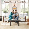 83.86" Teddy Velvet Curved 3-Seater Sofa with High Weight Capacity, Durable Solid Wood Frame and Easy Maintenance - 4 of 4