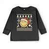 SmileyWorld Ugly Christmas Sweater Distressed - Youth Long Sleeve Graphic T-Shirt - 2 of 4