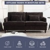 MOONMISS Mid Century Modern chenille Fabric Upholstered Loveseat sofa, for Living Room,Brown wood feet sofa for Bedroom,Reading - 4 of 4