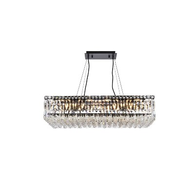 Elegant Lighting Maxime 32 inch black chandelier