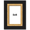 PosterPalooza | Photo Size Embellished Brown Picture Frame - UV Acrylic, Foam Board Backing, Hanging Hardware - 2 of 4
