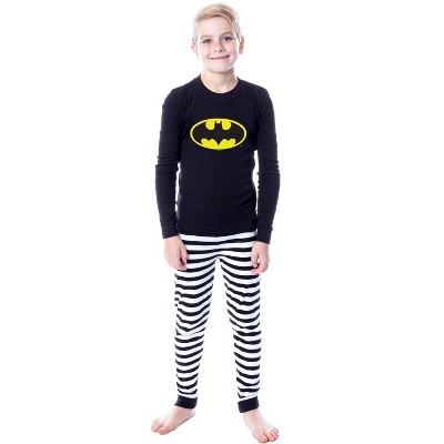 DC Comics Batman Classic Logo Cotton Matching Family Pajama Set (Kids, 8)  Black