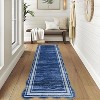 Machine Washable Runner Rug, Plush Scalloped Rug, Non-Slip Stain Resistant Polyester Runner for Hallway, Kitchen, Bathroom - 2 of 4